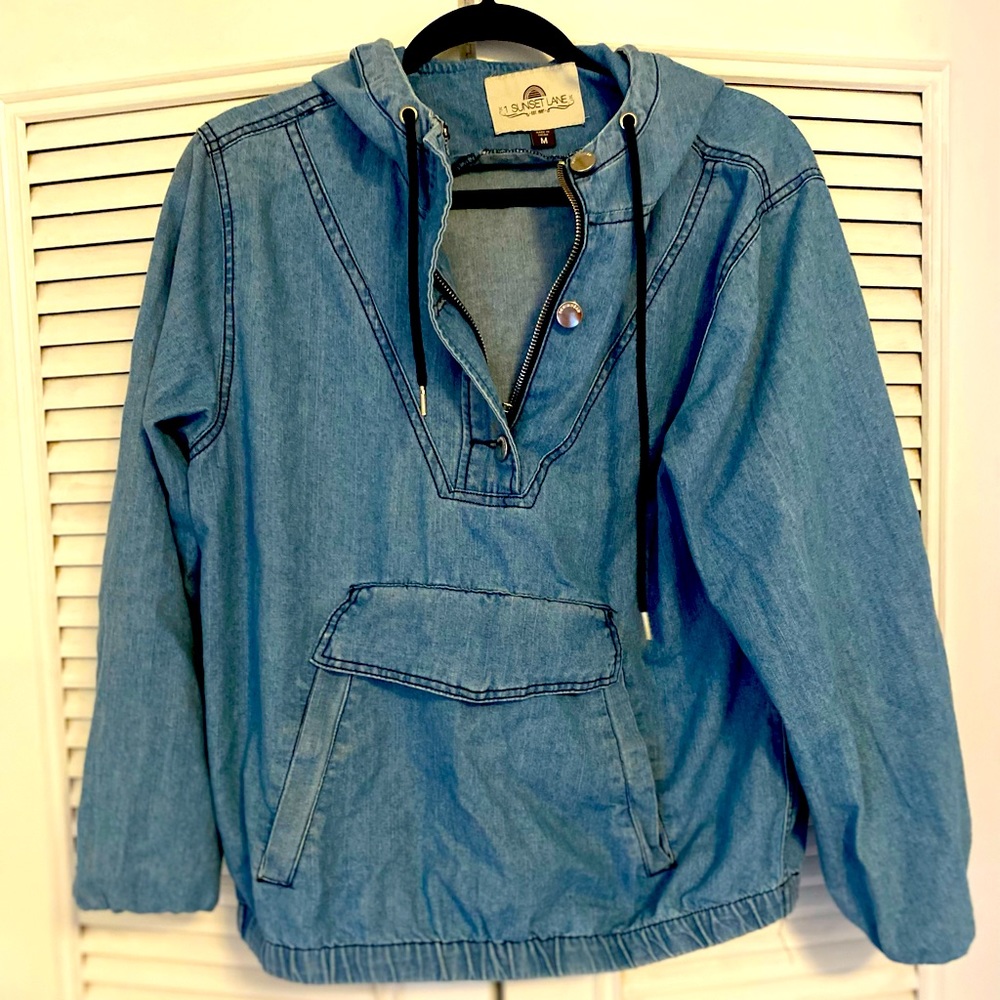 Denim pullover